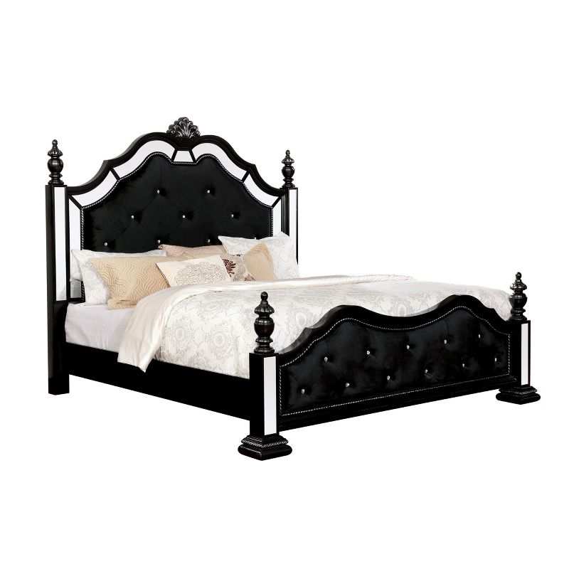 Queen Washington Upholstered Adult Bed Black - HOMES: Inside + Out, 1 of 8