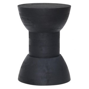 Wisdom Side Table 18.5"H, Black Mango Wood Modern Accent Table By Zuo Modern - 1 of 4