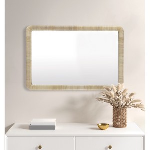 Natural Rattan Rectangle Wall Mirror Natural See below - 1 of 1