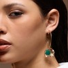 SOHI Women's Emerald Green The Under-The-Sea Hoop Earrings - 3 of 4