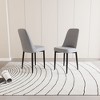 CAVINAS Modern Dining Chairs, A set of 2 Dining Chair, Modern Style Chair Made of High-quality PU Leather Fabric with Thick Soft Cushions - 2 of 4
