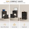 Vlsrka 3-in-1 Vanity Desk with Flip Top Mirror and Lights. - 2 of 3