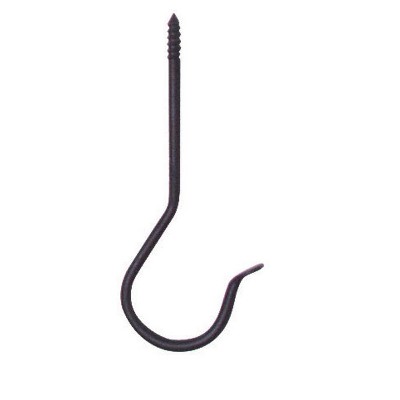 Panacea Black Wrought Iron 6 in. H Threaded J-Hook Plant Hook 1 pk