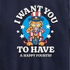 Boys' - Garfield - Want You To Have A Happy Fourth Graphic Long Sleeve Fleece Sweatshirt - 2 of 4