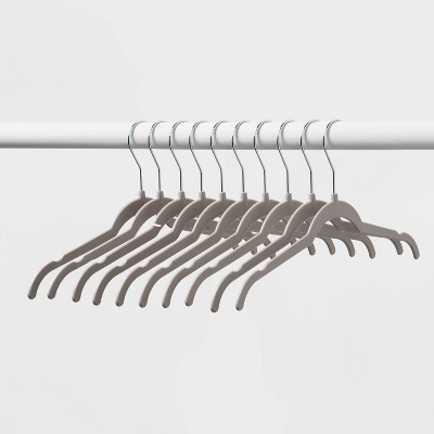 14" 10pk Slim Hangers Gray - Room Essentials™