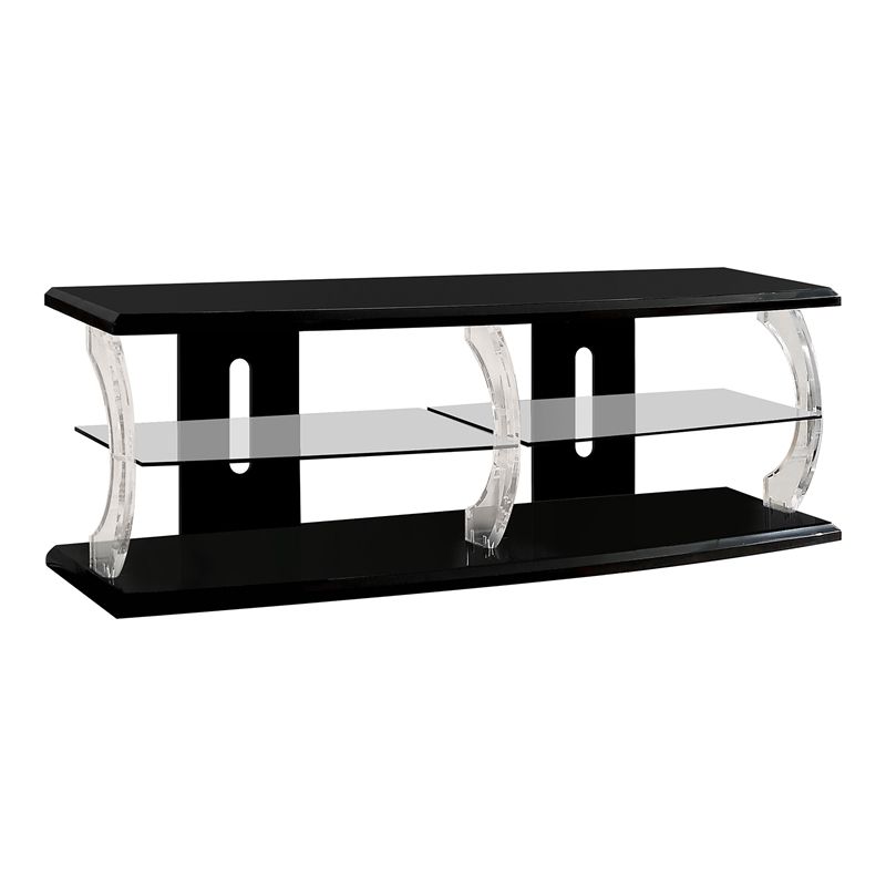 Jerry Contemporary Wood 72-inch TV Stand in Black - Furniture of America, 3 of 6
