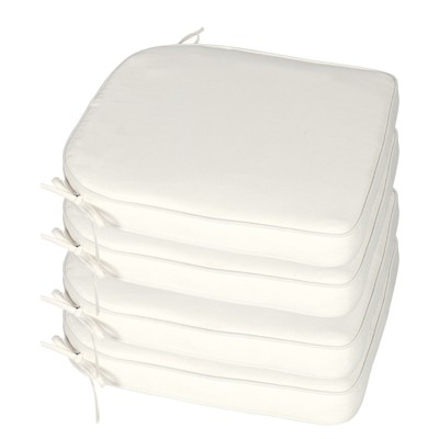 Aoodor Outdoor Dining Chair Cushions Set of 4, Waterproof Patio Furniture Seat Cushions, Outdoor Chair Pads with Ties