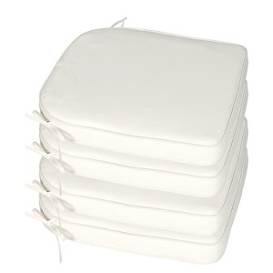 Aoodor Outdoor Dining Chair Cushions Set of 4, Waterproof Patio Furniture Seat Cushions, Outdoor Chair Pads with Ties - 1 of 4