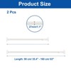 Unique Bargains Carbon Steel No Drilling Adjustable Tension Shower Curtain Rod 2 Pcs - 2 of 4