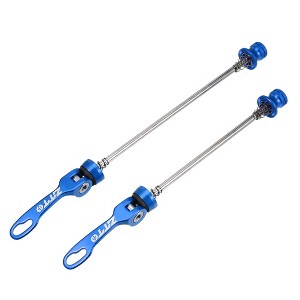Unique Bargains Bicycle Quick Release Axles Skewers Lever Front Rear 5.91" 7.28" Blue 2 Pcs - 1 of 4