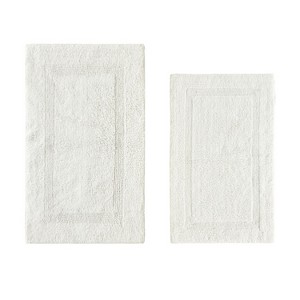 Lux Premium 100% Cotton Tufted Solid Reversible 2 PC Bath Rug Set – Ultra-Soft, Water-Absorbent, Durable, Machine Washable Bathroom Rug - 1 of 4