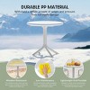 WestinTrends Playa Modern 5-Piece Resin Round Patio Dining Table Set with Stackable Patio Dining Chairs - 3 of 4