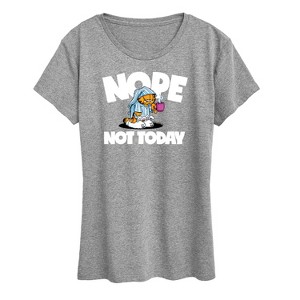 Women's - Garfield - Nope Not Today Short Sleeve Graphic T-Shirt - 1 of 4