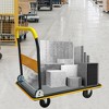 NAYSAYE Foldable Platform Dolly Heavy Duty Flatbed Cart with Swivel Wheels and Anti Slip Plate for Loading and Storage, Yellow, 35.43"*23.62"*34.25" - 2 of 4