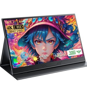4K Portable Monitor 15.6" 3840x2160 UHD USB-C HDMI Laptop Monitor, 100% Adobe RGB IPS HDR Travel Monitor for Laptop Xbox PS5 Switch PC Phone - 1 of 4