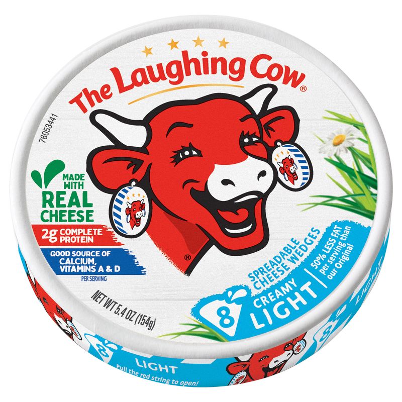 The Laughing Cow Spreadable Light Swiss Cheese Wedges - 5.4oz/8ct, 1 of 9