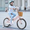 Safstar 18" Kid's Bike with Height-Adjustable Handlebar & Saddle, Handbrake & Coaster Brake, Detachable Training Wheel, Gift for 4-8 Years Old Kids - 3 of 4