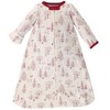 Touched by Nature Infant Organic Cotton Long-Sleeve Wearable Sleeping Bag, Sack, Blanket, Winter Woodland - 3 of 3