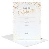 10ct 'Time to Celebrate' Invitation Cards White/Gold: American Greetings Party Invites for All Occasions, 7x5, 10 Pack - 2 of 4