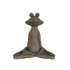 Nature Spring Meditating Yoga Zen Resin Frog Figure - Brushed Bronze Finish - 2 of 4