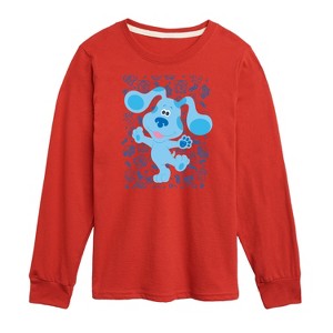 Boys' - Blue's Clues & You! - Blue Waves Hello Long Sleeve Graphic T-Shirt - 1 of 3