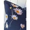RightSide Designs Navy Daisy Indoor/Outdoor Throw Pillow - 2 of 4