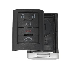 Unique Bargains 5 Button Keyless Entry Remote Key Shell Cover for Cadillac CTS DTS STS 2008-2010 Black 1 Pc - 1 of 4