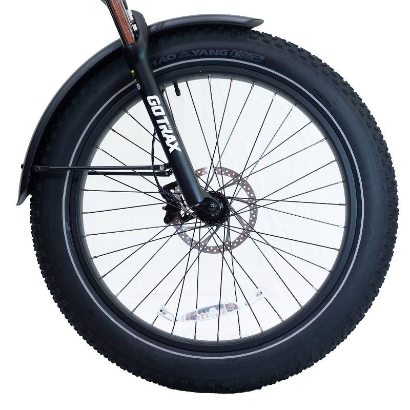 GOTRAX Adult Fat Tire 26&#34; Step Through Electric Hybrid Bike - Green, 6 of 10