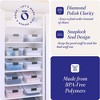 Homz 15.5 Qt Plastic Multipurpose Stackable Clear Storage Container Bins with Lid for Home or Office Organization, Gray Latch (16 Pack) - 3 of 4