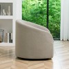 32" Wide Boucle Upholstered Swivel Barrel Chair - Kinwell - 4 of 4