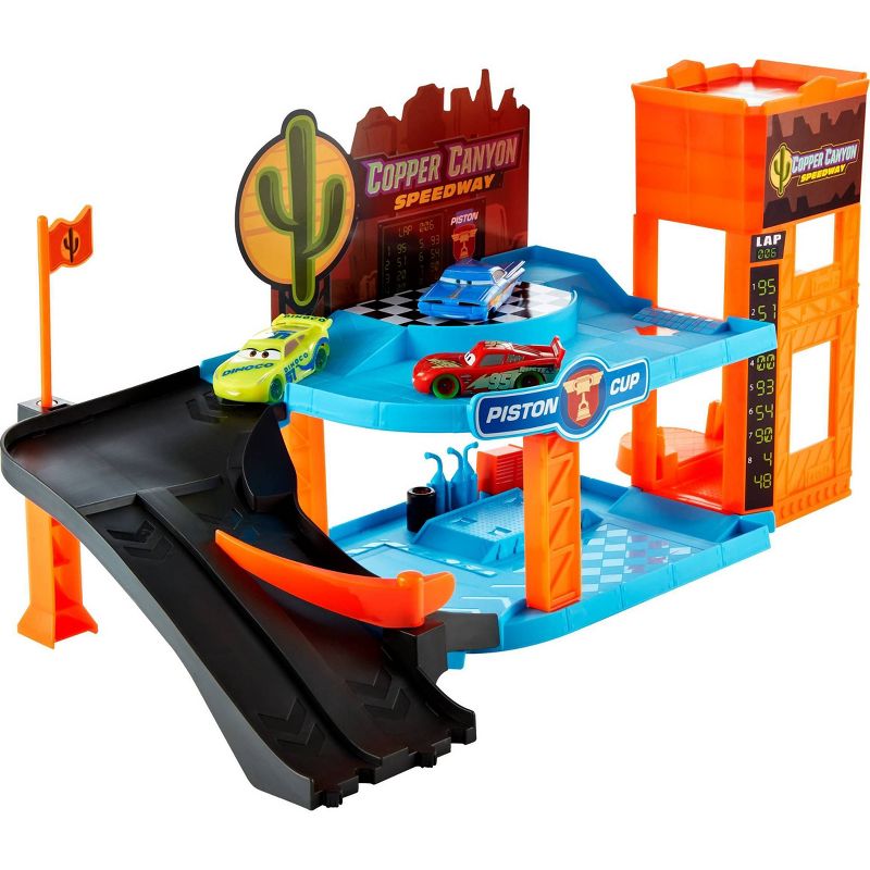 Disney and Pixar Cars Glow Racers Copper Canyon Glowing Garage Playset, 2 of 5