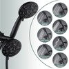 WOWOW 7-Spray 1.75 GPM 4.5 in. Wall Mount Dual Handheld and Fixed Shower Head - 3 of 4