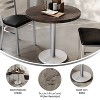 Flash Furniture Bennett Round Solid Wood Commercial Indoor Tabletop with 18" Round Dining Height Rust-Resistant Cast Iron Base - 3 of 4