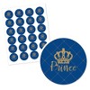 Big Dot of Happiness Royal Prince Charming - Baby Shower or Birthday Party Circle Sticker Labels - 24 Count - 2 of 4