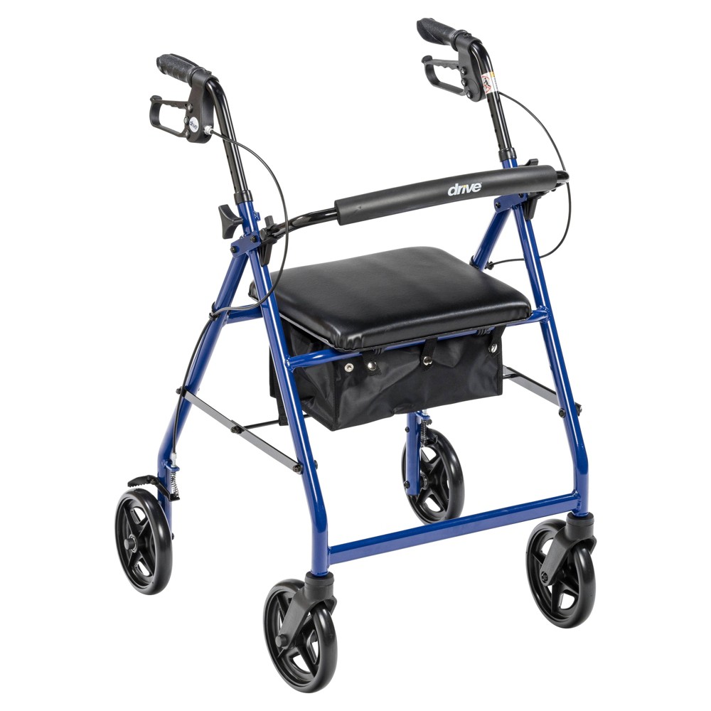 Photos - Rollator / Walker Drive Medical Aluminum Rollator with Fold Up and Removable Back Support an 