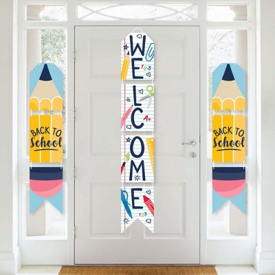 Big Dot of Happiness Back to School - Hanging Vertical Paper Door Banners - First Day of School Classroom Wall Decoration Kit - Indoor Door Decor