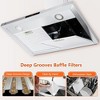 30 inch Kitchen Range Hood Wall Mount Vent Hood Ducted/Ductless 265 CFM 3 Speeds With LEDs - 3 of 4