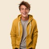 Dalix Cappuccino Embroidered Zip Hoodie Fleece Long Sleeve Pocket Warm Soft Mens - 3 of 4
