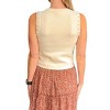 Women's Pearl Detail Sleeveless Top - entro - image 2 of 4