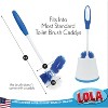 Lola Products Classic Toilet Brush w/Under-The-Rim Scrubber, deep Cleans The Entire Toilet Bowl, Non-Slip Handle w/Rubber Comfort Grip, 4 Pack - 4 of 4