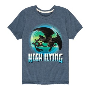 Boys' - How to Train Your Dragon - Hiccup Toothless High Flying Short Sleeve Graphic T-Shirt - 1 of 4