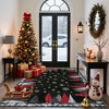 Christmas Washable Rugs for Living Room, Christmas Rugs with Xmas Tree Snowflake Pattern, Foldable Plaid Accent Rug, Soft Low Pile Carpet - 3 of 4