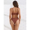 INSPIRE CHIC Women's Adjustable Spaghetti Straps Bikini Sets Ribbed High Waist Bottoms Swimwear Bathing Suits 2 Pieces - 4 of 4