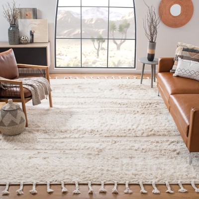 Ivory Elegance Hand-Knotted Wool 6' x 9' Area Rug