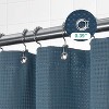 LunaLulinlk Waffle Weave Fabric Shower Curtain ,Moonlight Blue,71"Wx72"L - 4 of 4