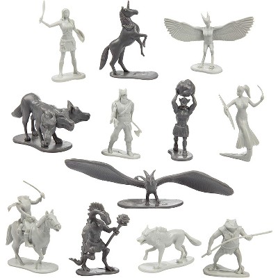 Fantasy Creatures Mini Action Figure Playset with 56 Pieces