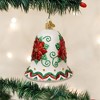 Old World Christmas Glass Blown Poinsettia Bell Ornament - 2 of 3
