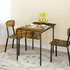 Dexmalle Rustic Brown Industrial Folding Dining Table - 2 of 4