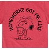 Boys' - Peanuts - Snoopy Homeworks Got Me Like Short Sleeve Graphic T-Shirt - 2 of 4