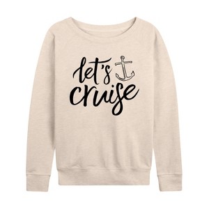 Women's Instant Message Let's Cruise Lightweight French Terry Wide